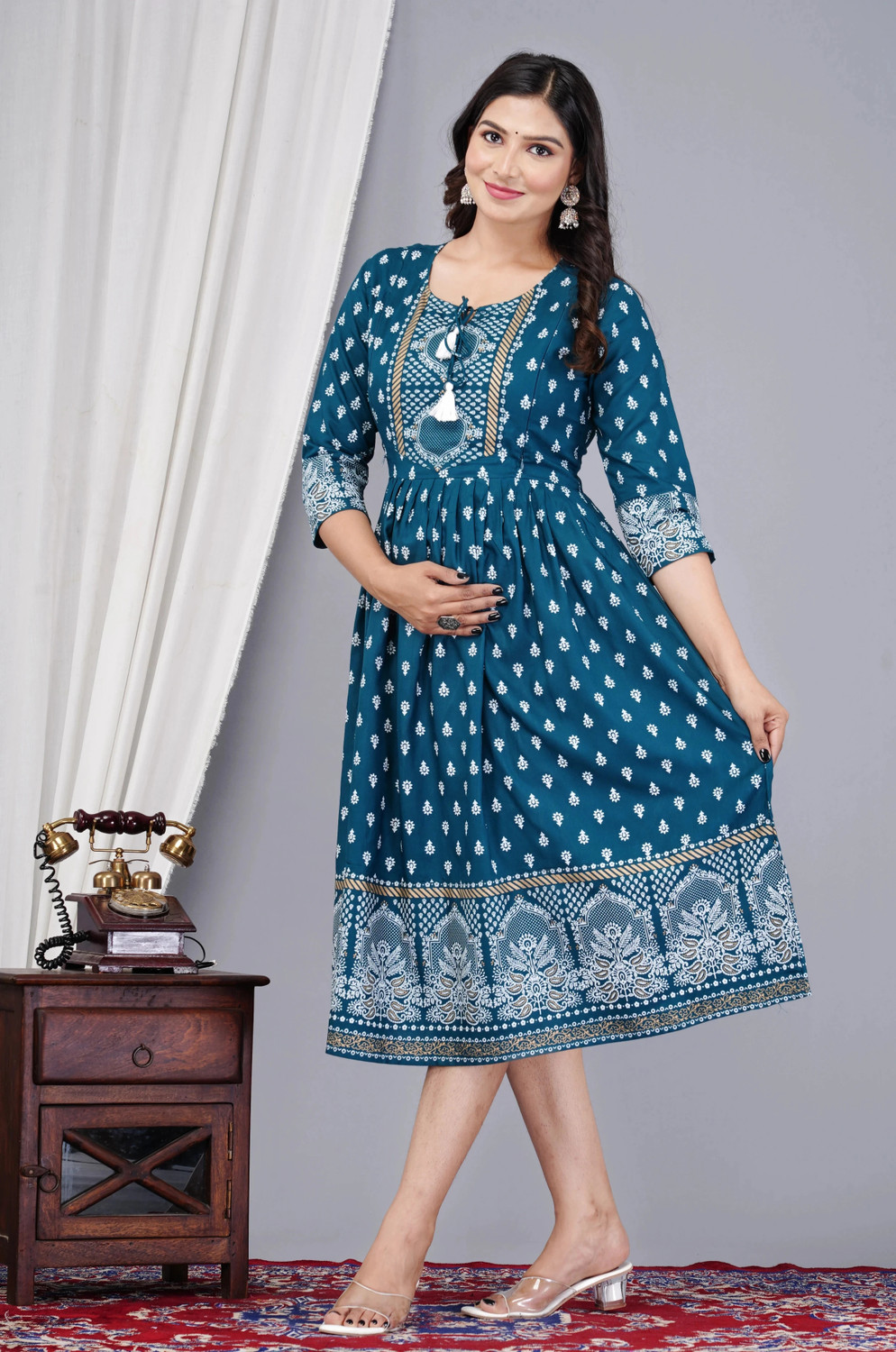 Image of Vorcia Febtex Women Printed Anarkali Kurta