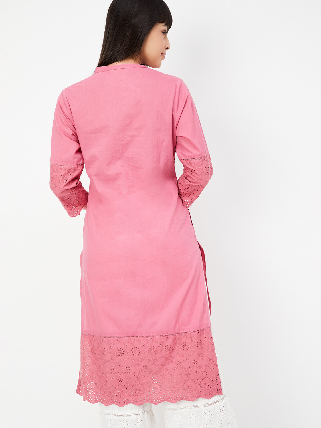 Image of MAX Women Embroidered Straight Kurta