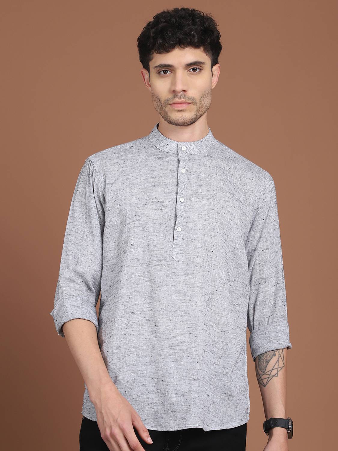 ANOUK Men Solid Straight Kurta