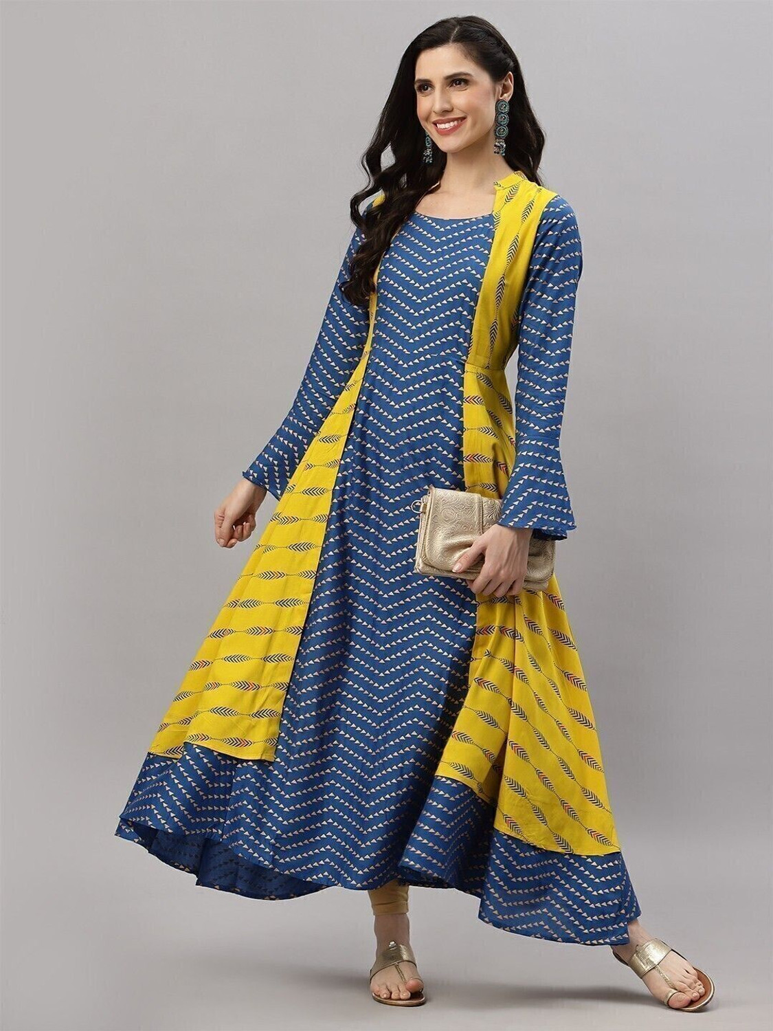Image of Yash Gallery Women Embroidered Anarkali Kurta