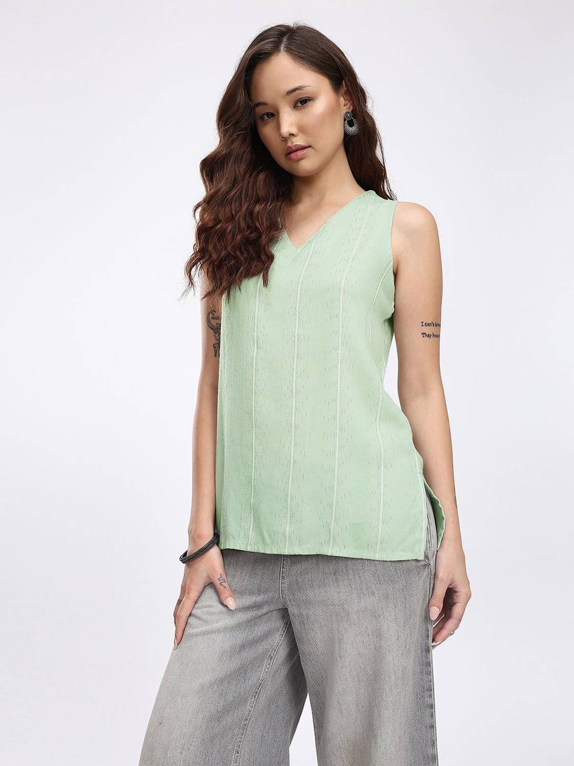 Anouk Rustic Women Self Design Straight Kurta