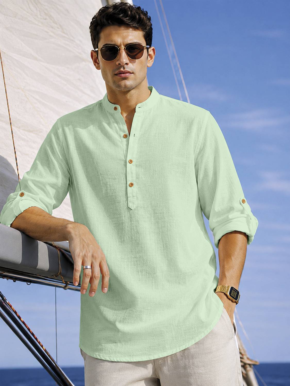 clothingveda Men Solid Straight Kurta - Image 1