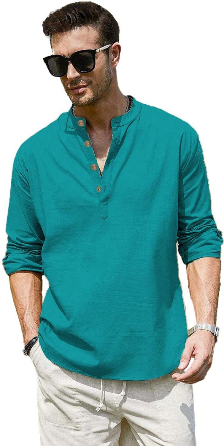 Image of Yugnik Men Solid Straight Kurta