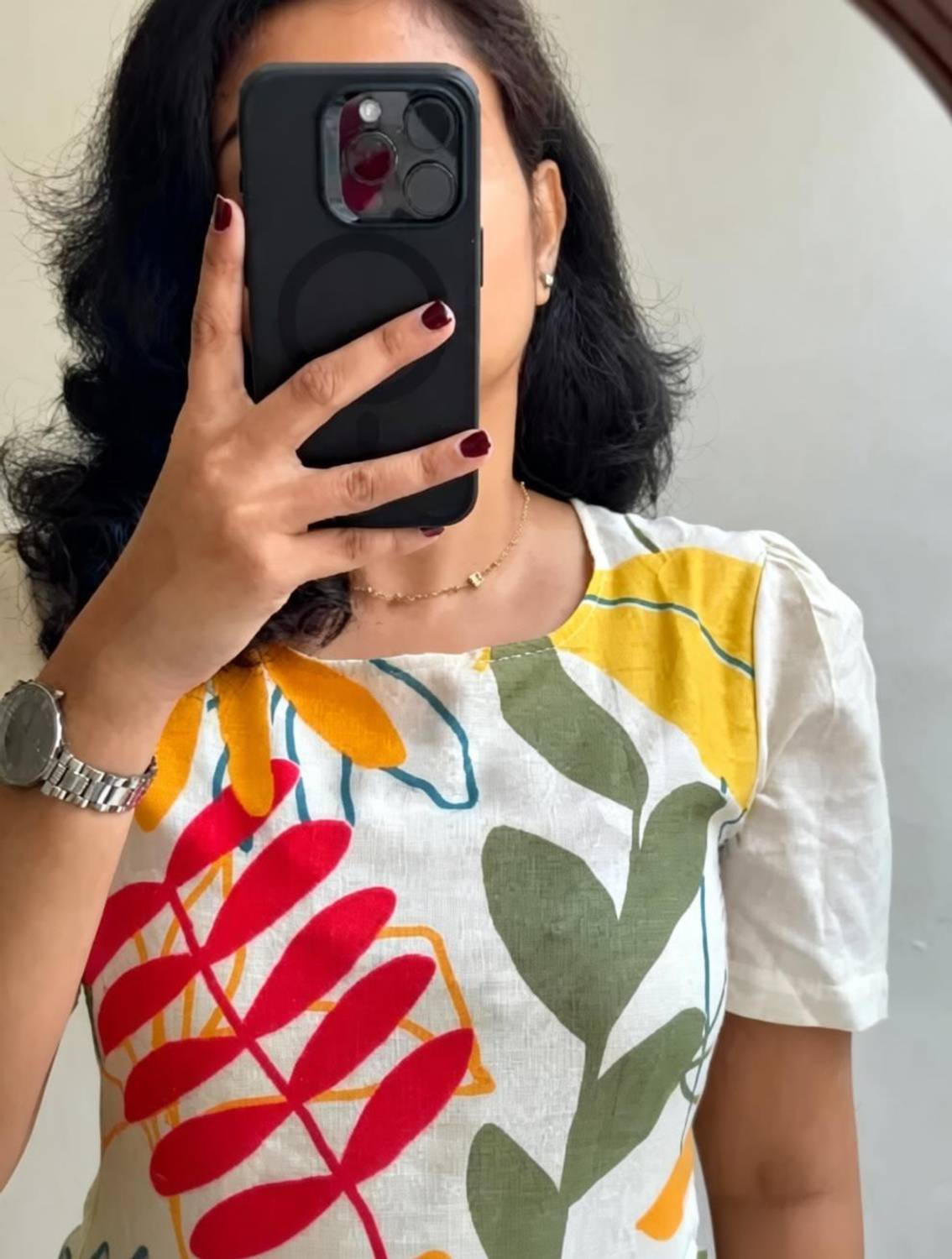 Alhadaya Women Floral Print Flared Kurta