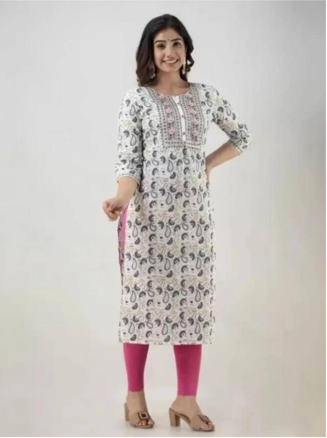 BAKNAD Women Floral Print A-line Kurta