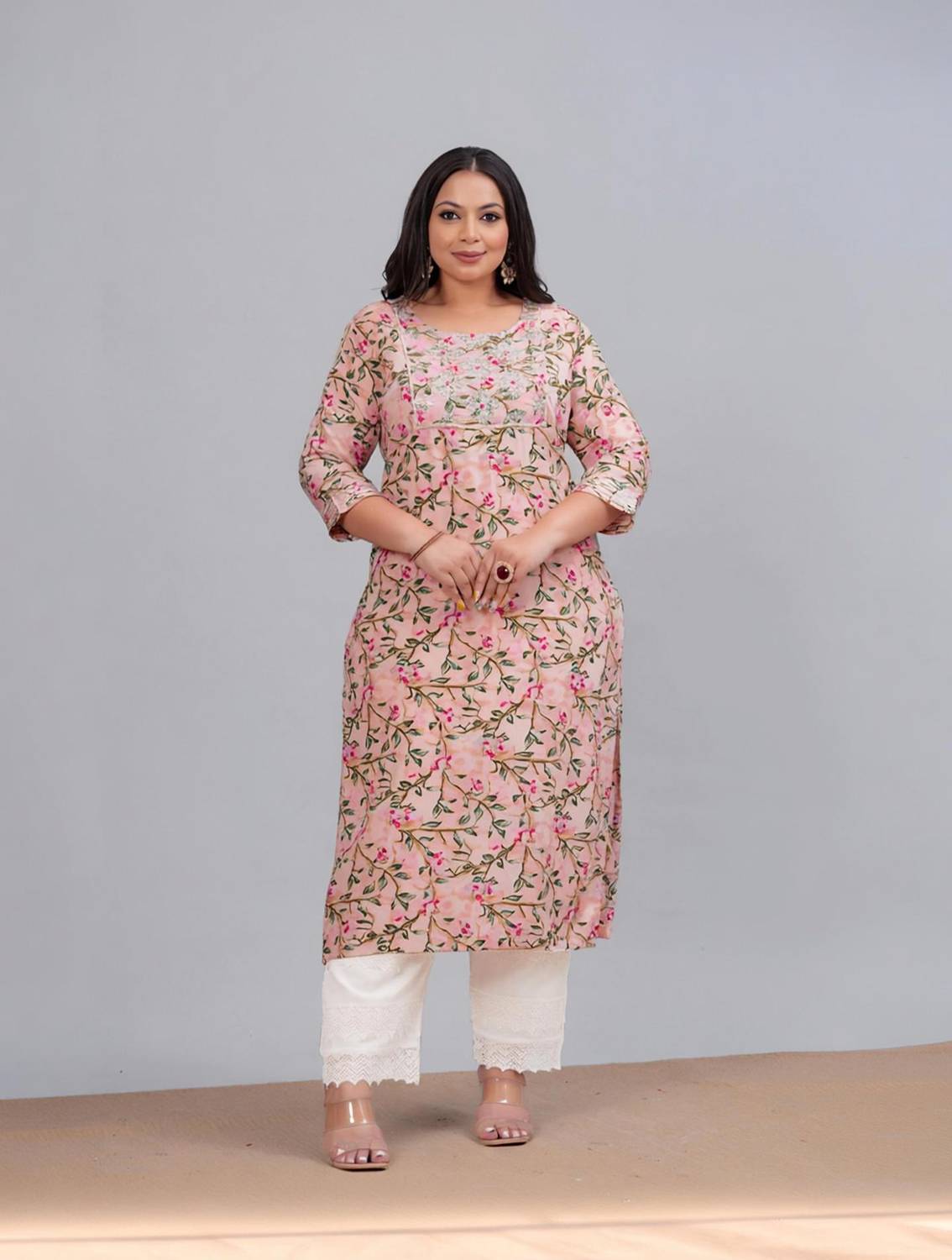 LABULY Women Embroidered Straight Kurta