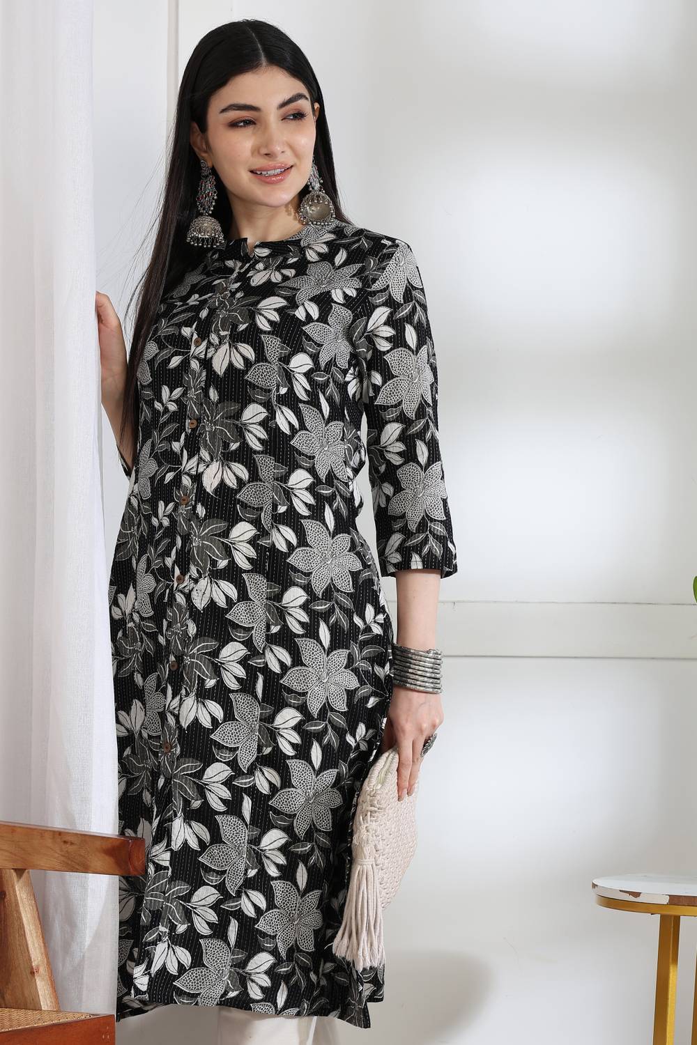 MIRCHI FASHION Women Printed, Floral Print, Embroidered Pure Cott
