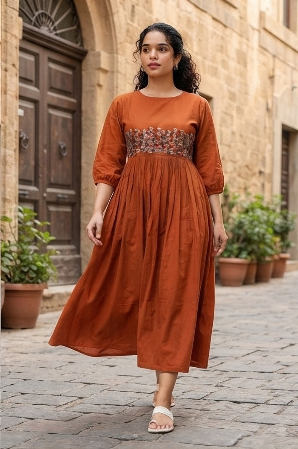 Preetshri Women Printed Flared Kurta