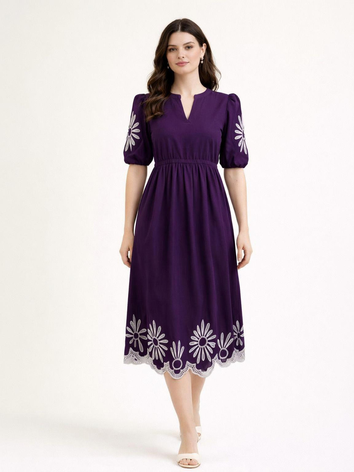 Image of Attends Women Embroidered A-line Kurta