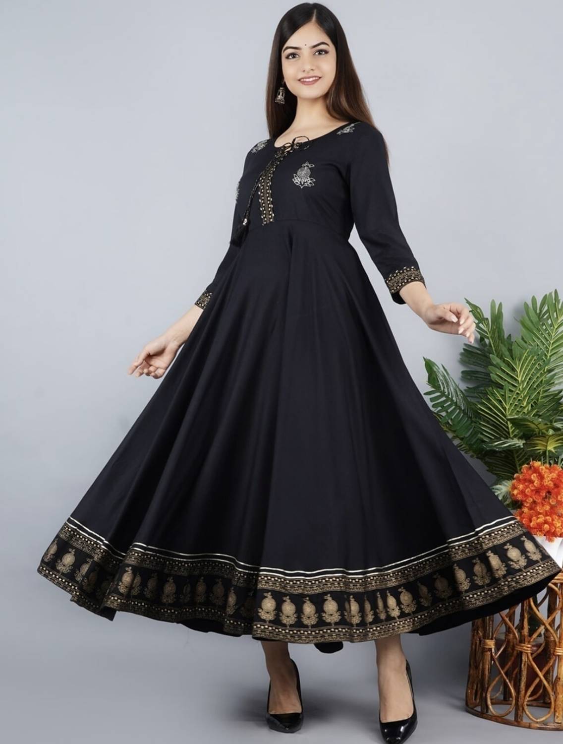 krishna textile Women Embellished Anarkali Kurta