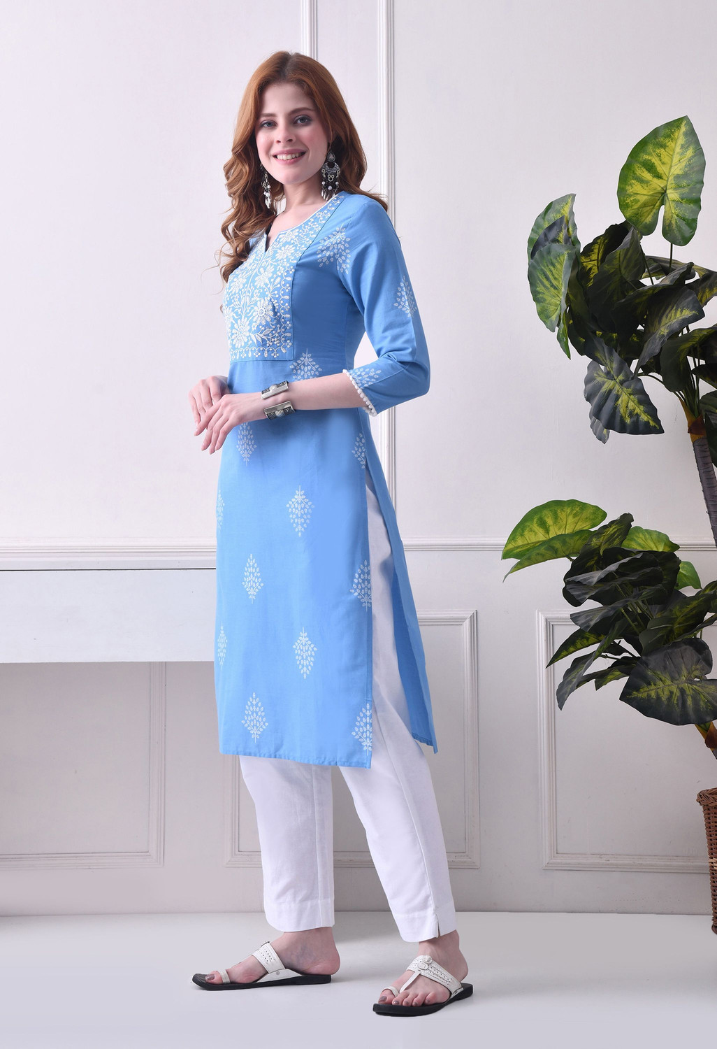 Image of KJFAB Women Printed Straight Kurta
