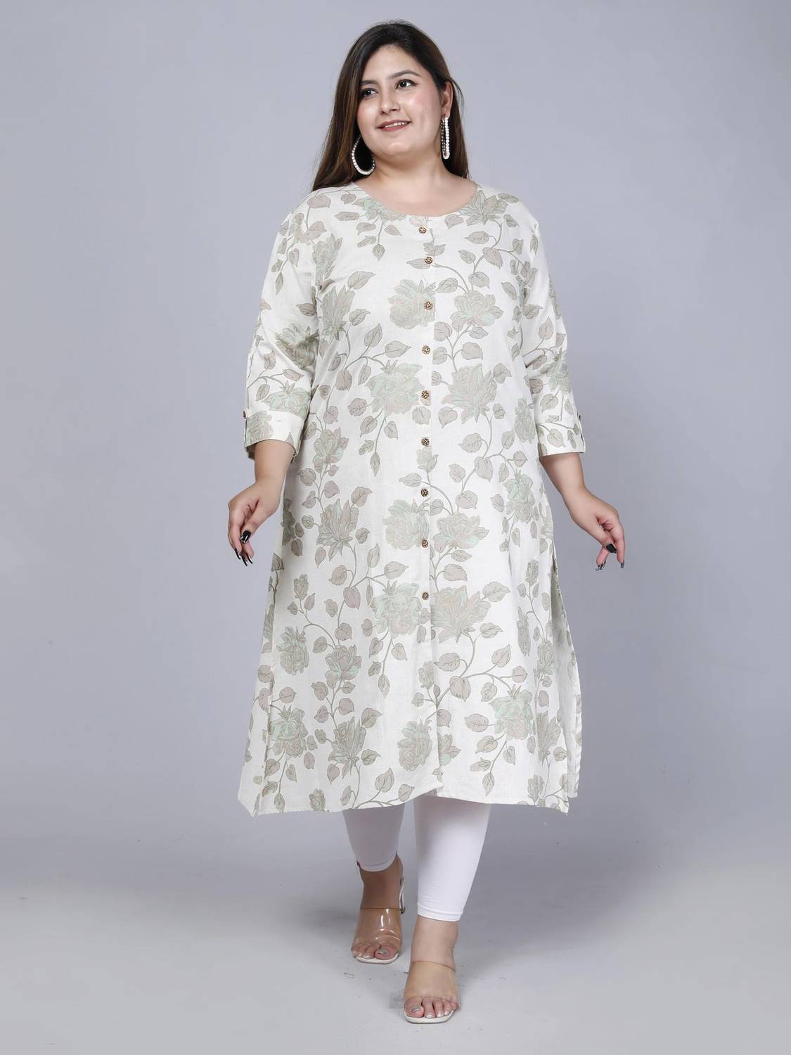 Avnii Women Printed, Floral Print A-line Kurta