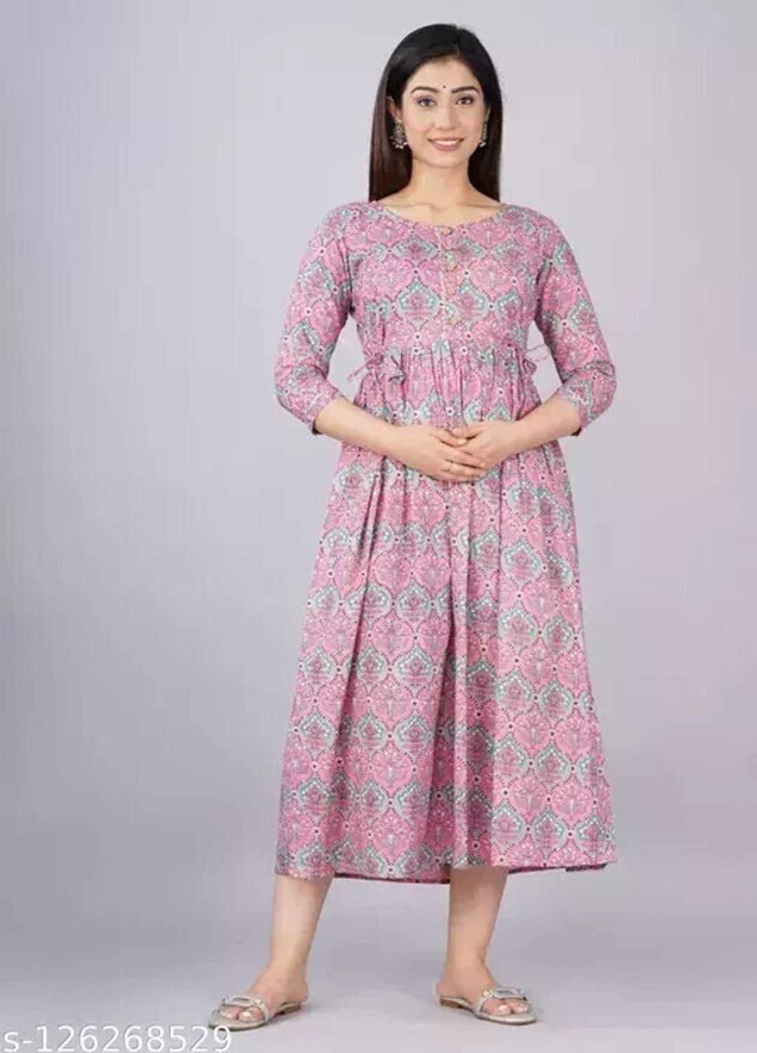 MAGHMA Women Floral Print Gown Kurta