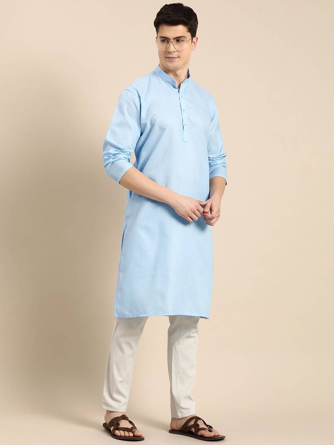 ANOUK Men Solid Straight Kurta