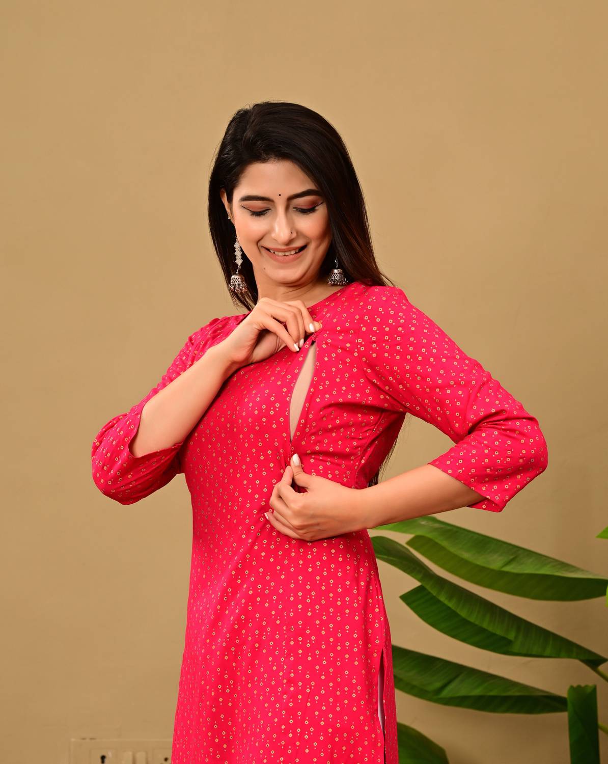 Radhe Fashion Women Printed Viscose Rayon Straight Kurta (Dark Bl