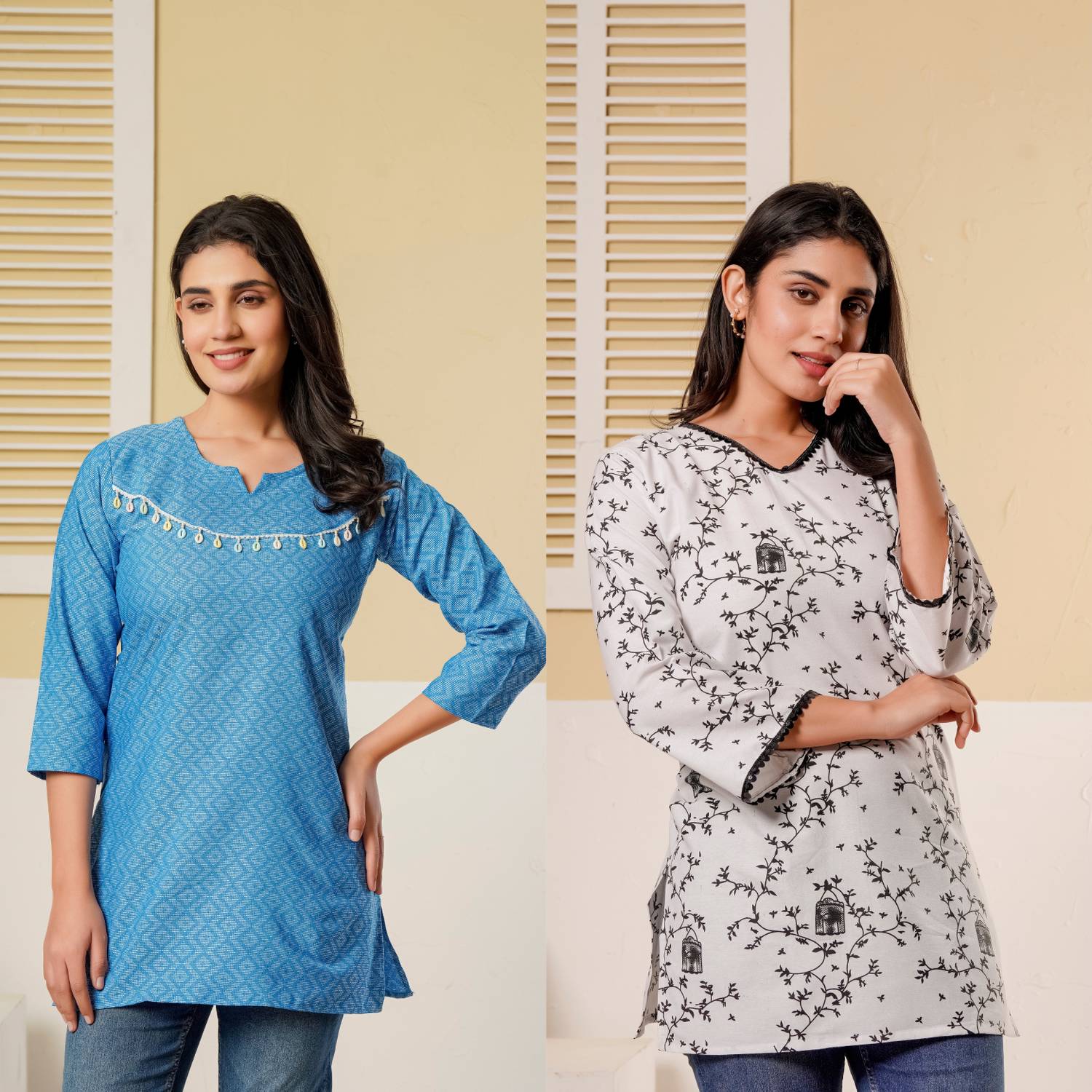 Bakhsh Women Printed Tunic Kurta