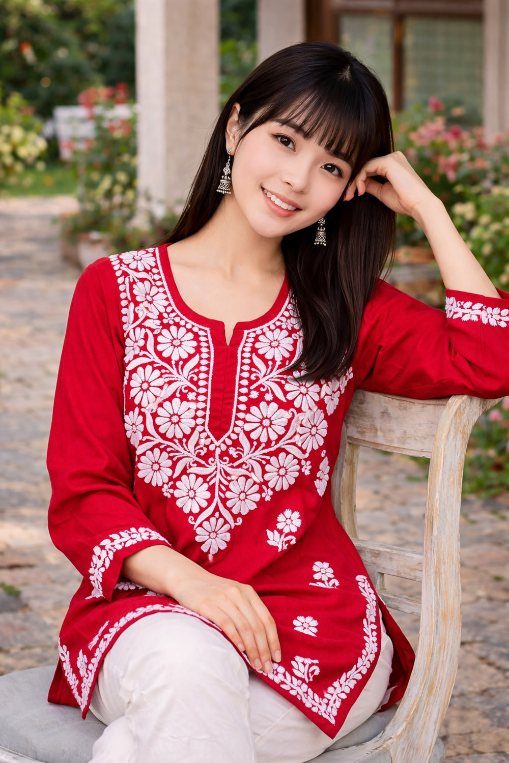 Sidhidata Women Embroidered Straight Kurta