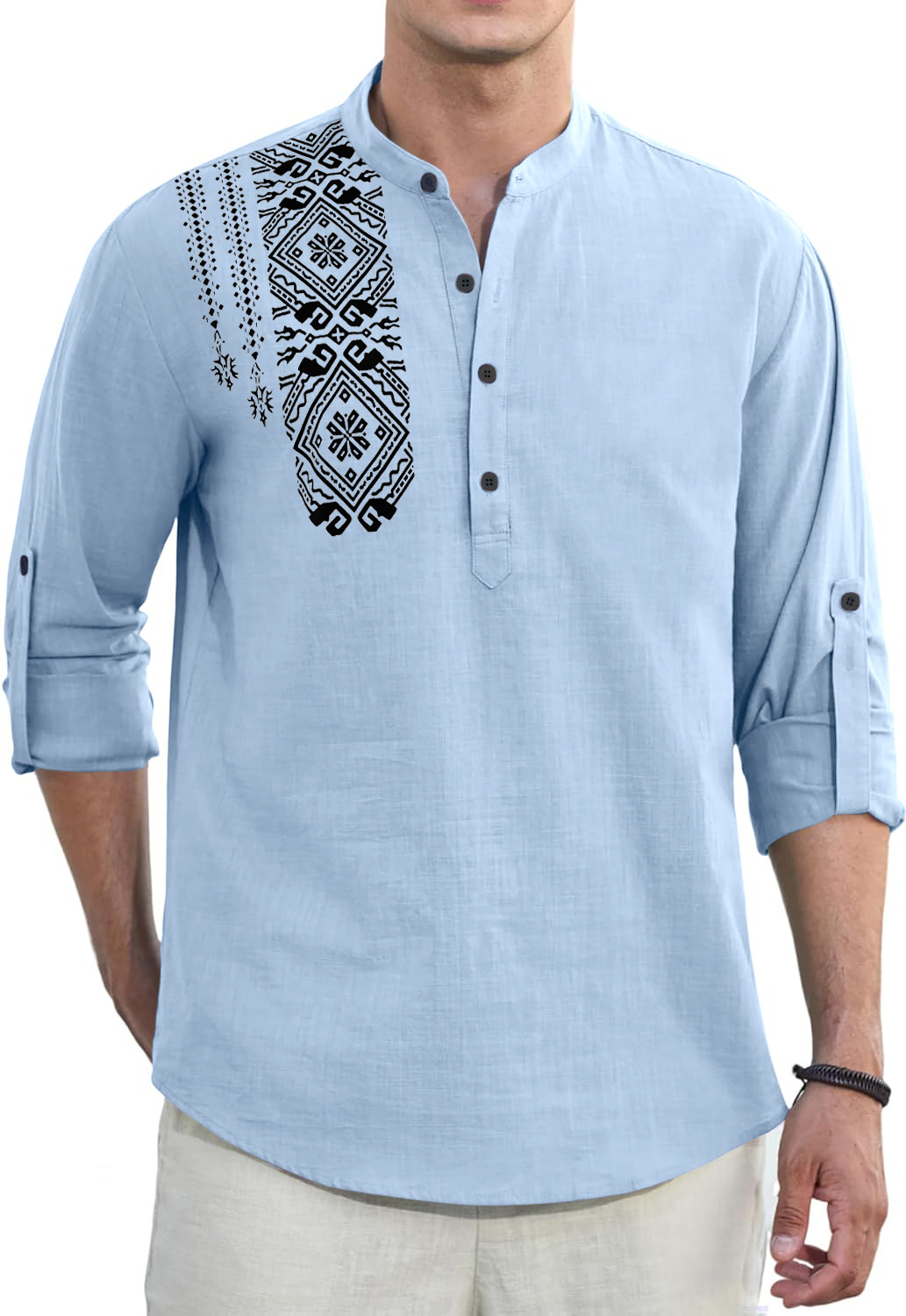 Image of SENDBURG Men Printed Tunic Kurta