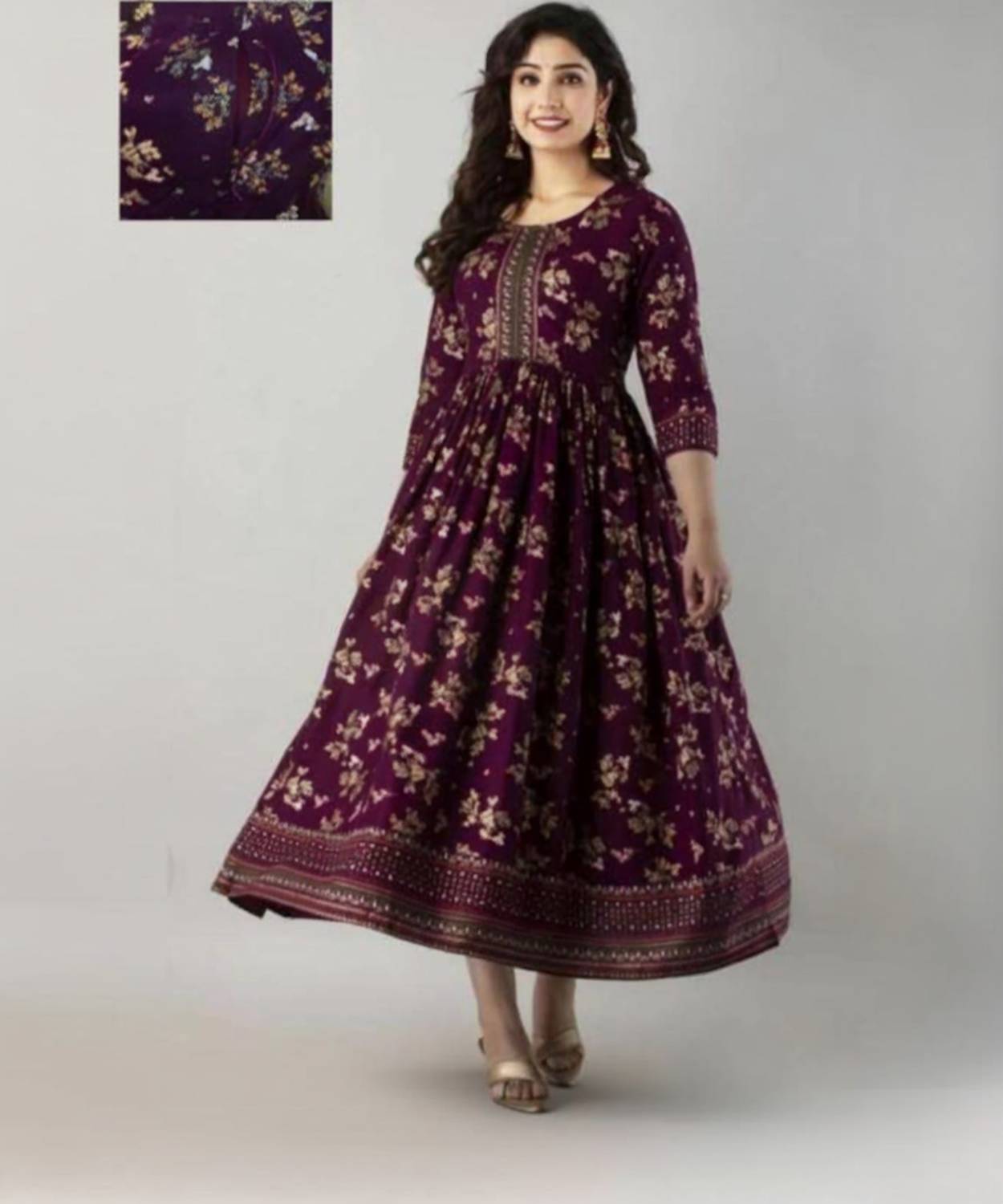 Tropwear Women Printed Anarkali Kurta