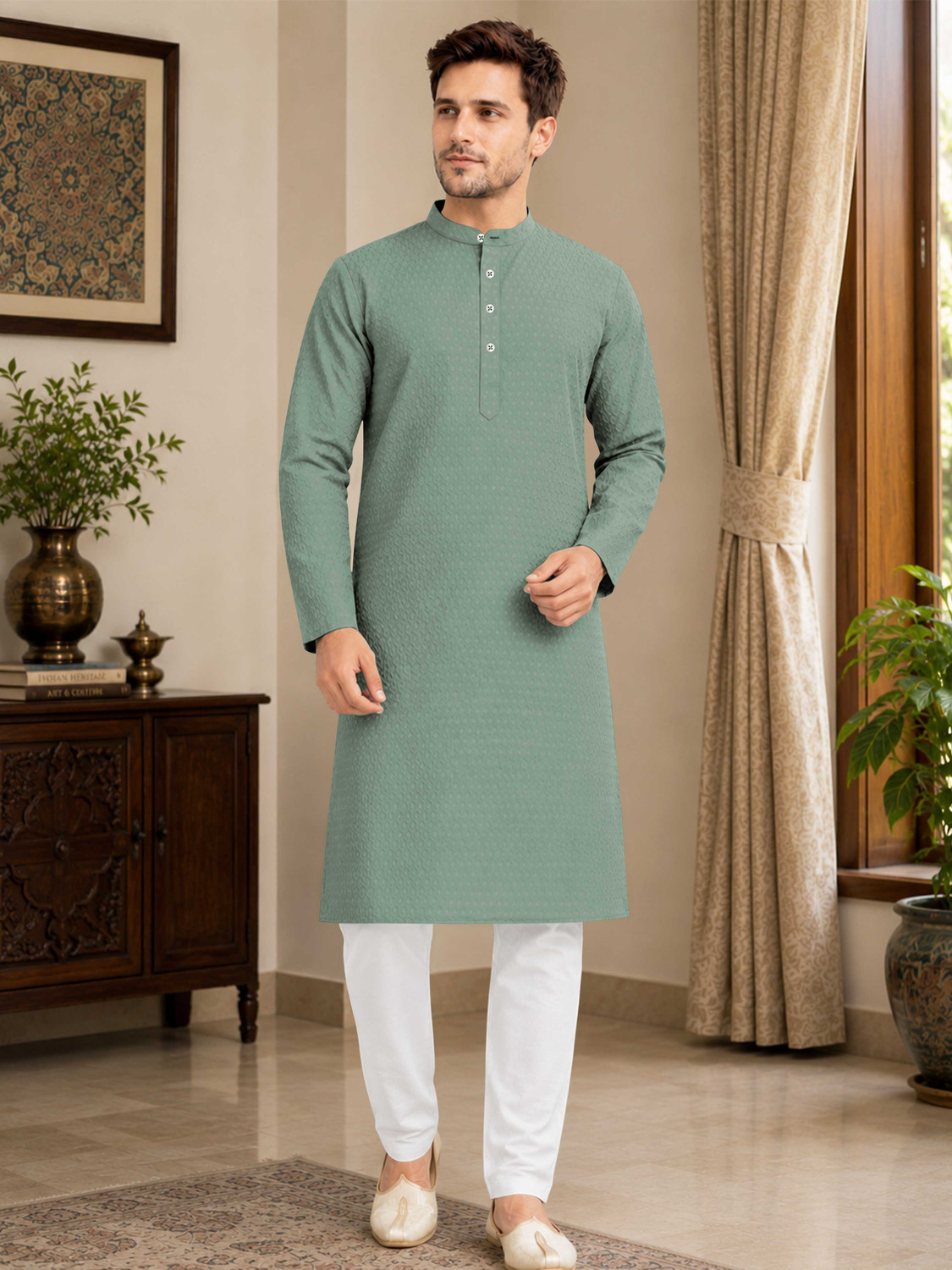 Image of VeBNoR Men Kurta Pyjama Set