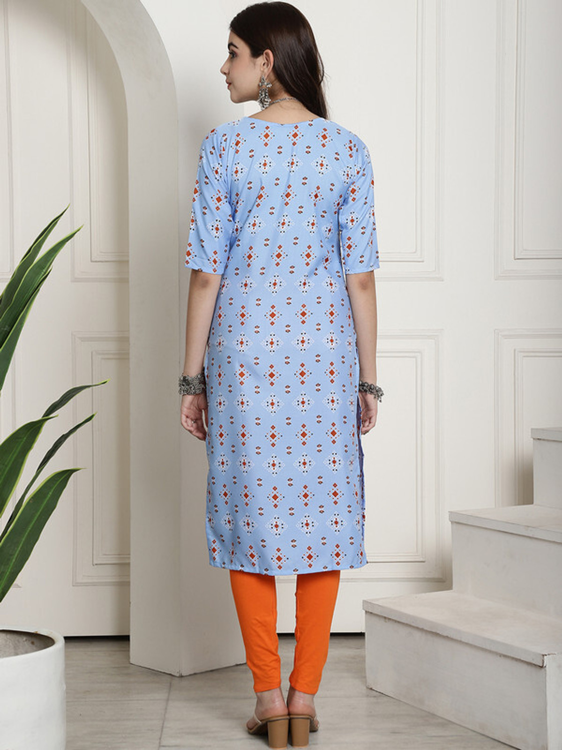 Image of 1 Stop Fashion Women Printed Straight Kurta