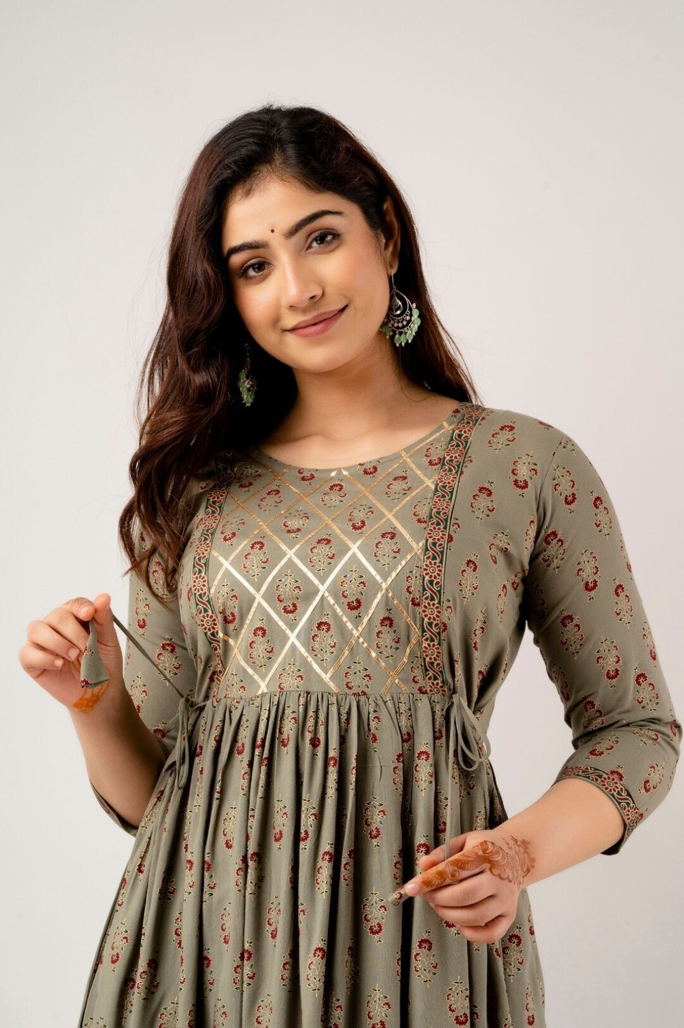 Image of Tropwear Women Printed Anarkali Kurta