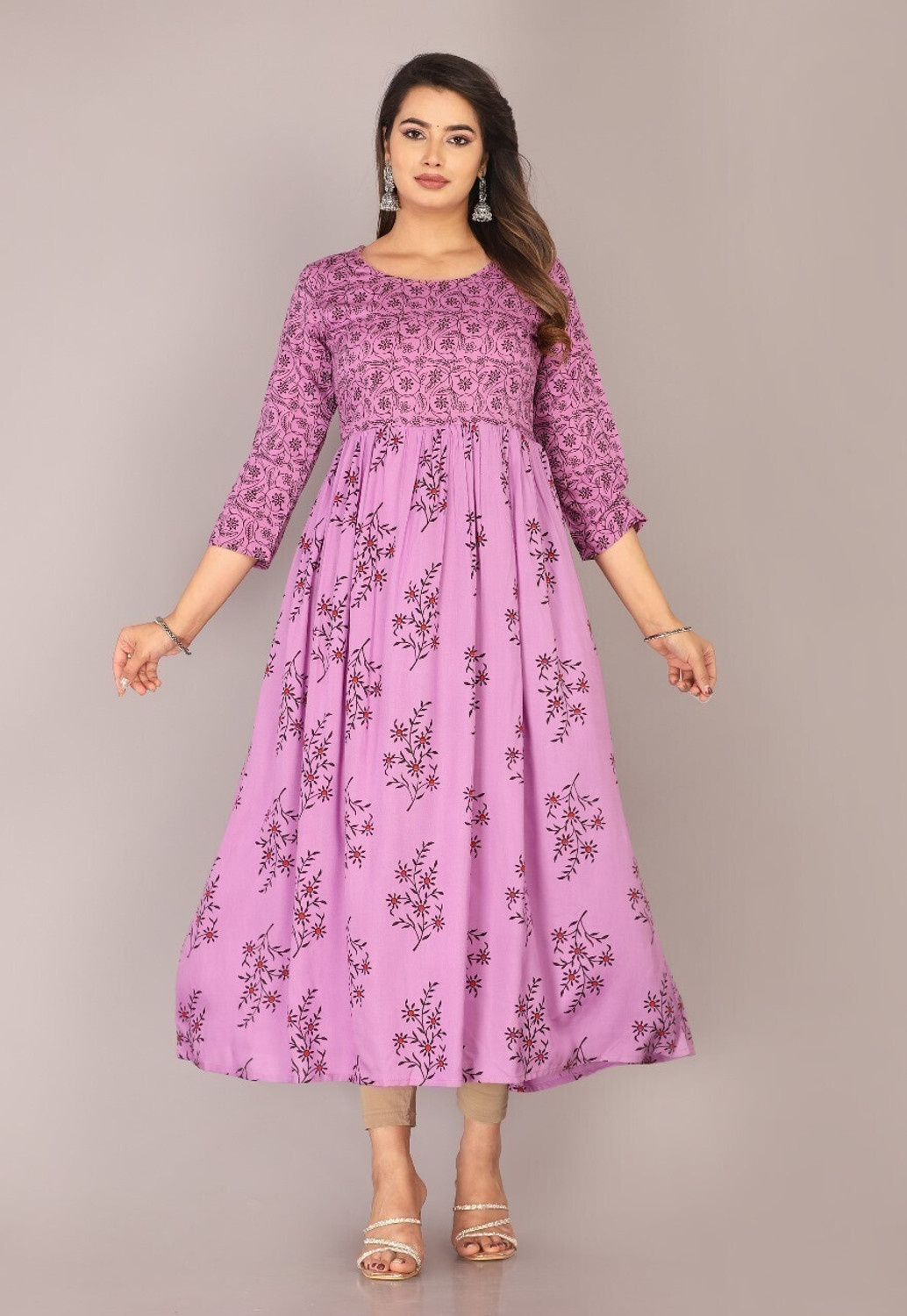 Image of PRIYANSHI DESIGNING Women Printed Anarkali Kurta