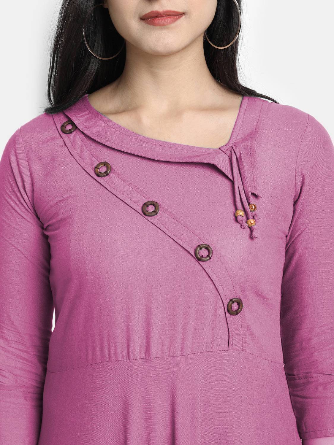 looknchoice Women Solid Anarkali Kurta - Image 2