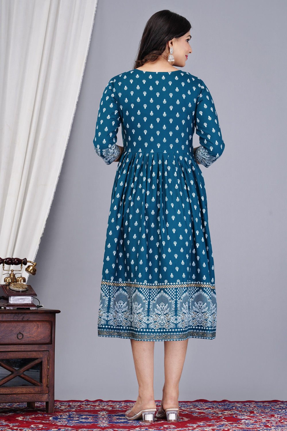 Image of Vorcia Febtex Women Printed Anarkali Kurta