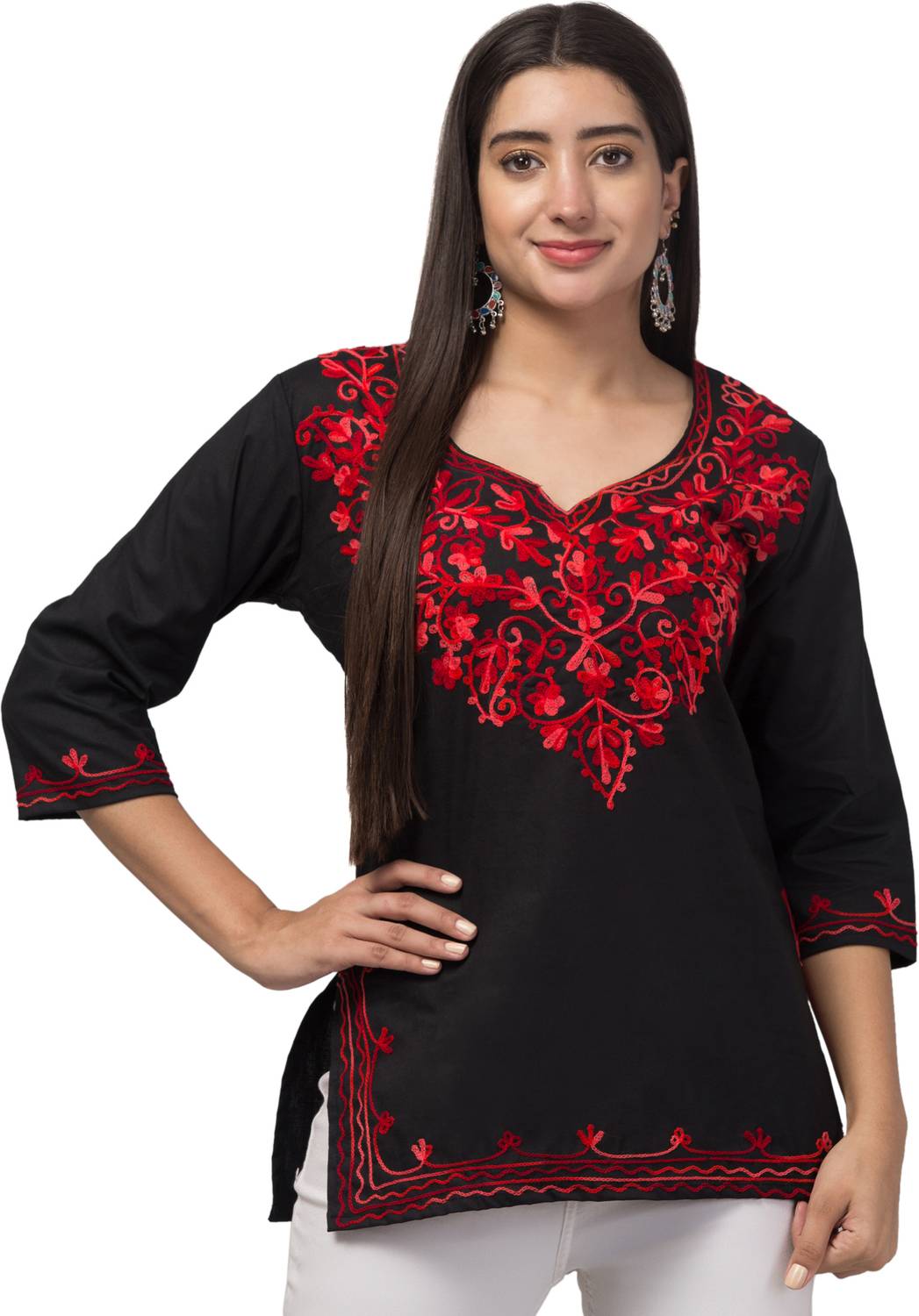 ILMA CREATION Women Embroidered Straight Kurta