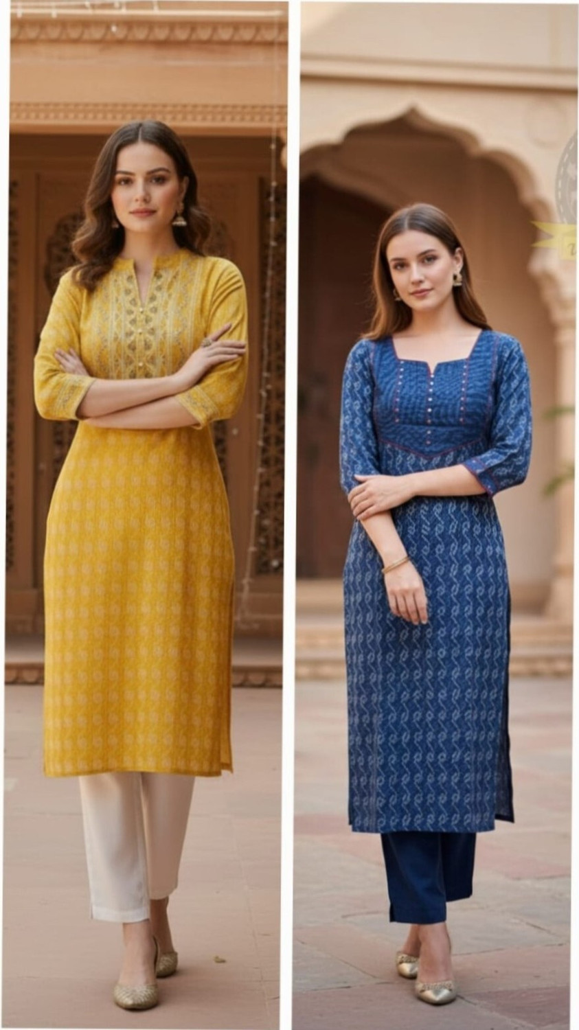 Image of Ambeeca Women Embroidered Straight Kurta