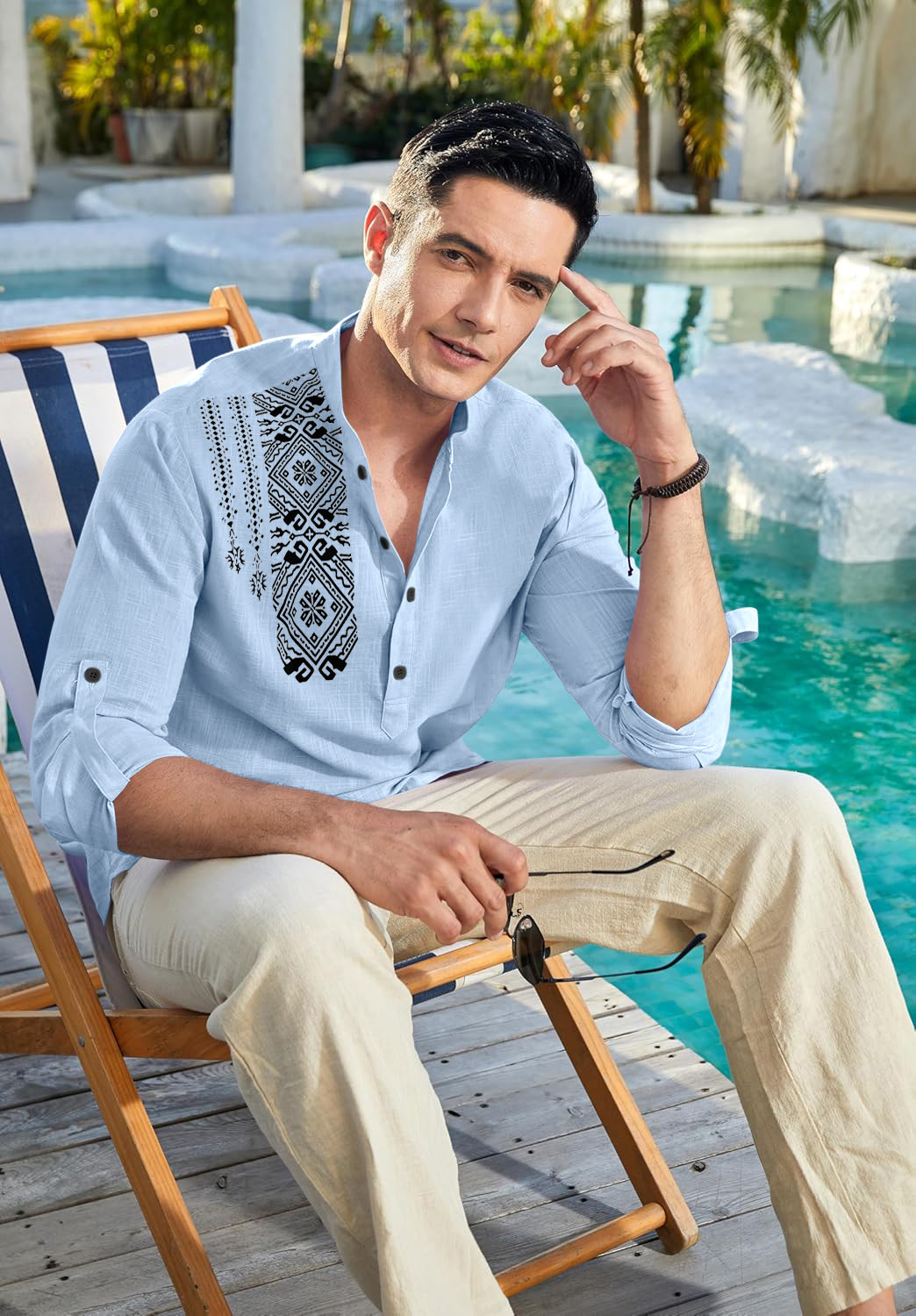 Image of SENDBURG Men Printed Tunic Kurta