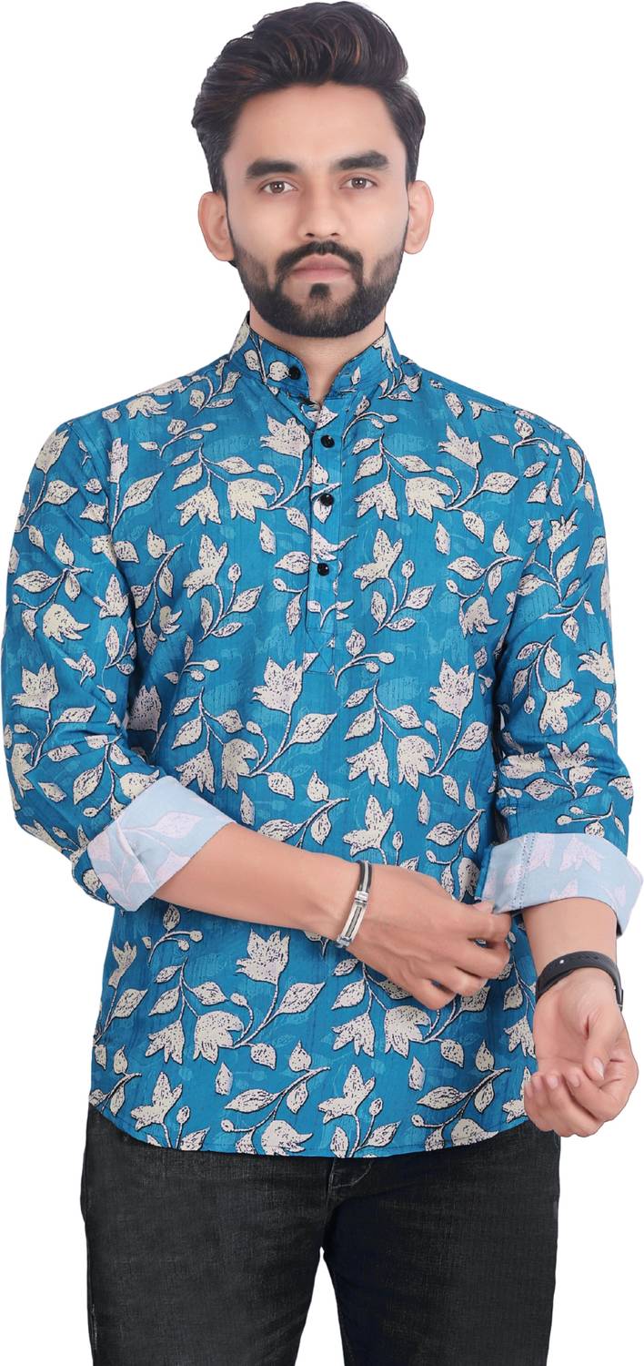 Zeven Zussen Men Printed Straight Kurta
