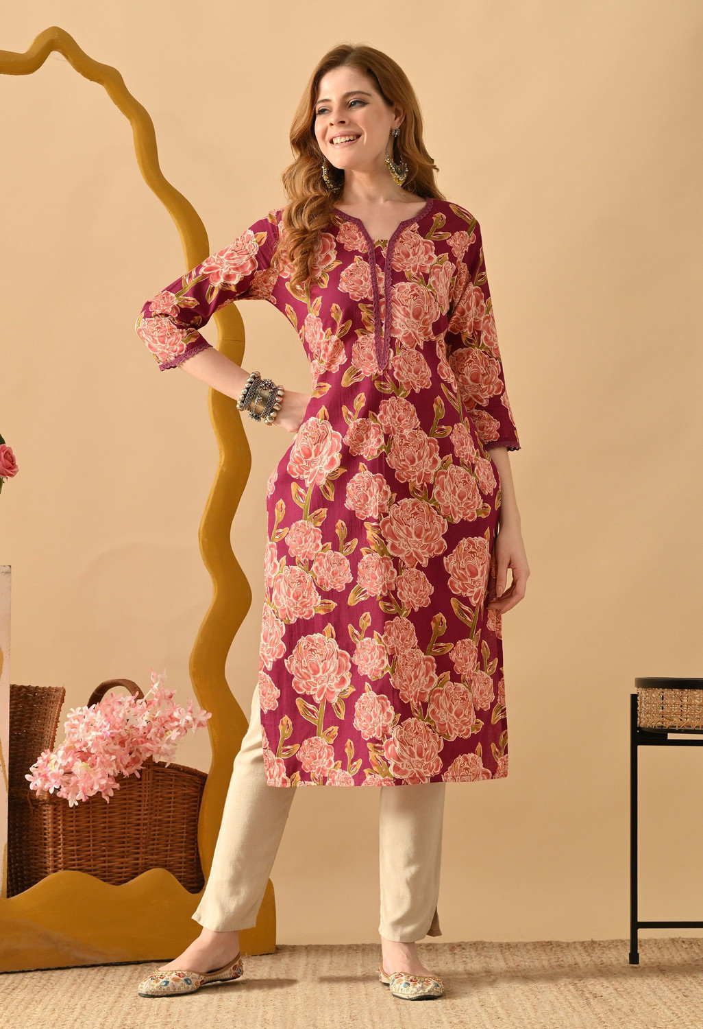 Image of PHYSIL Women Printed Straight Kurta