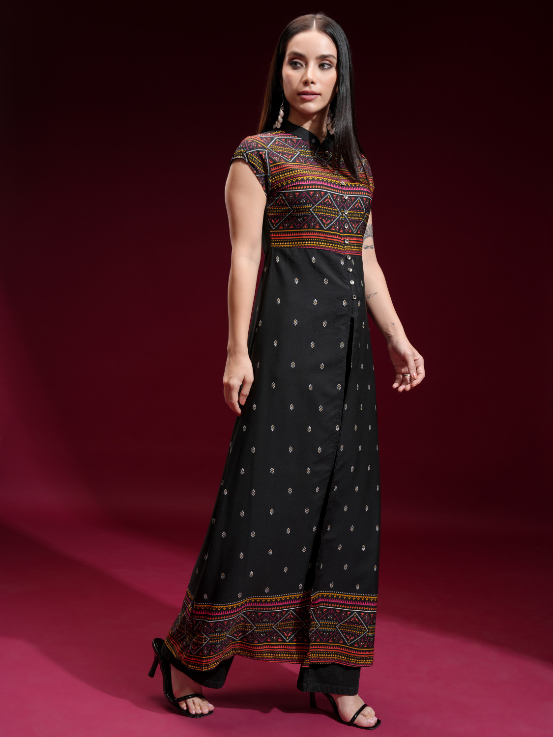 Image of Vishudh Women Printed A-line Kurta