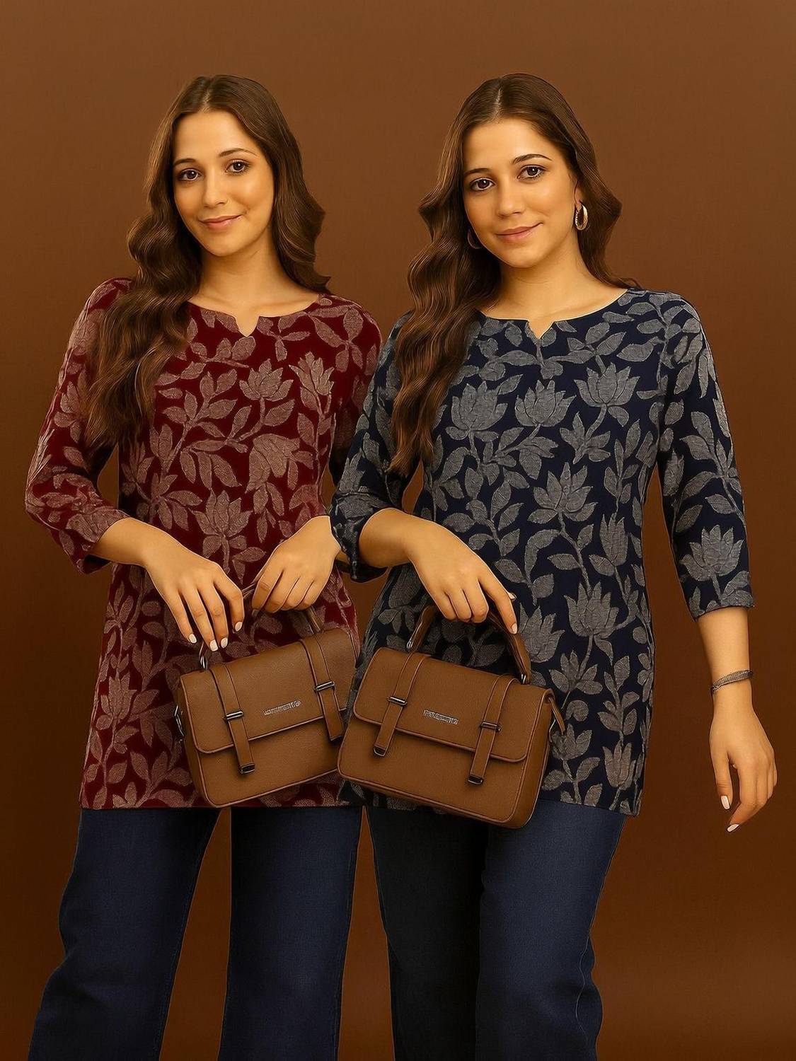 Adnika collection Women Printed Straight Kurta