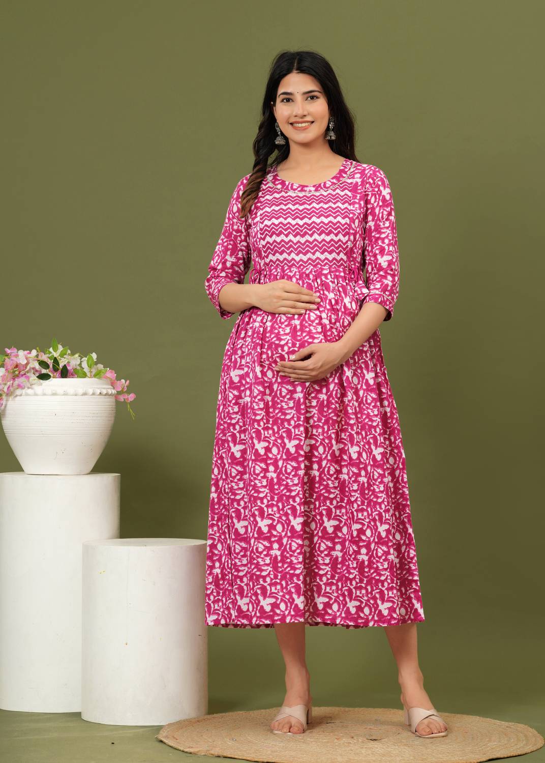 FASHION CLOUD Women Printed Pure Cotton Anarkali Kurta (Multicolo