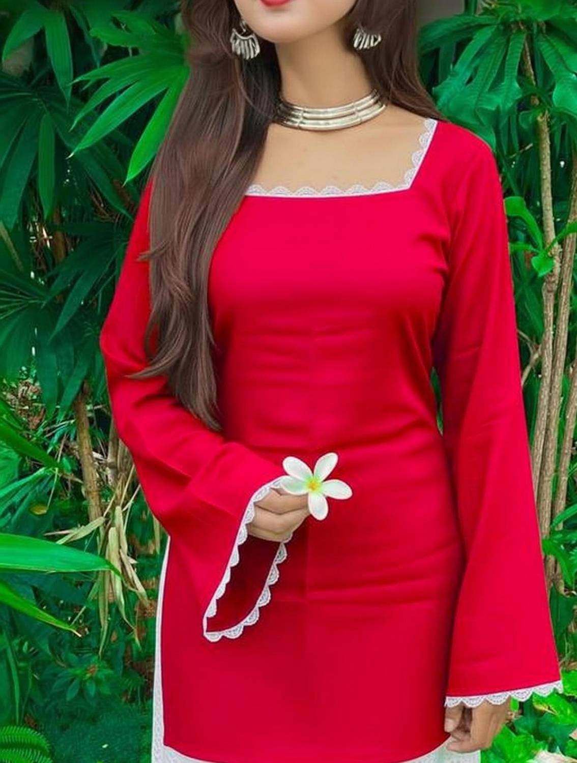 Aayesha Textile Women Solid A-line Kurta