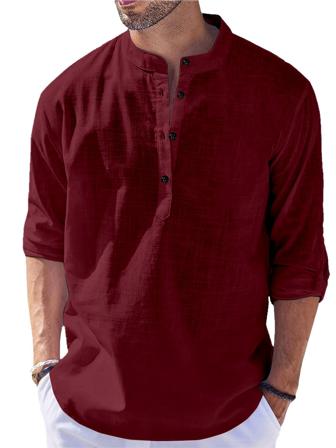 Image of LIRMO Men Solid Straight Kurta