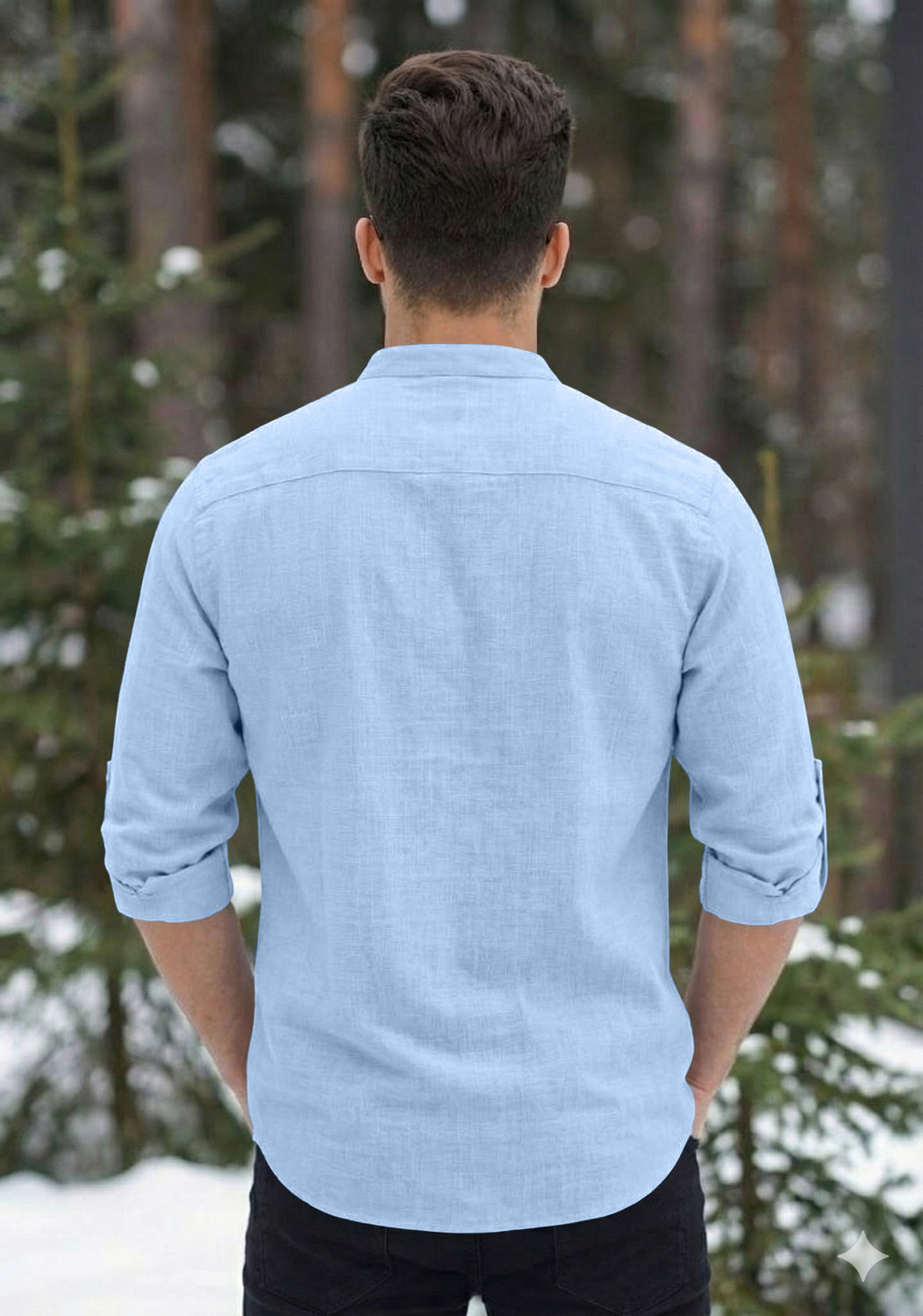 Image of bellstone Men Solid Straight Kurta