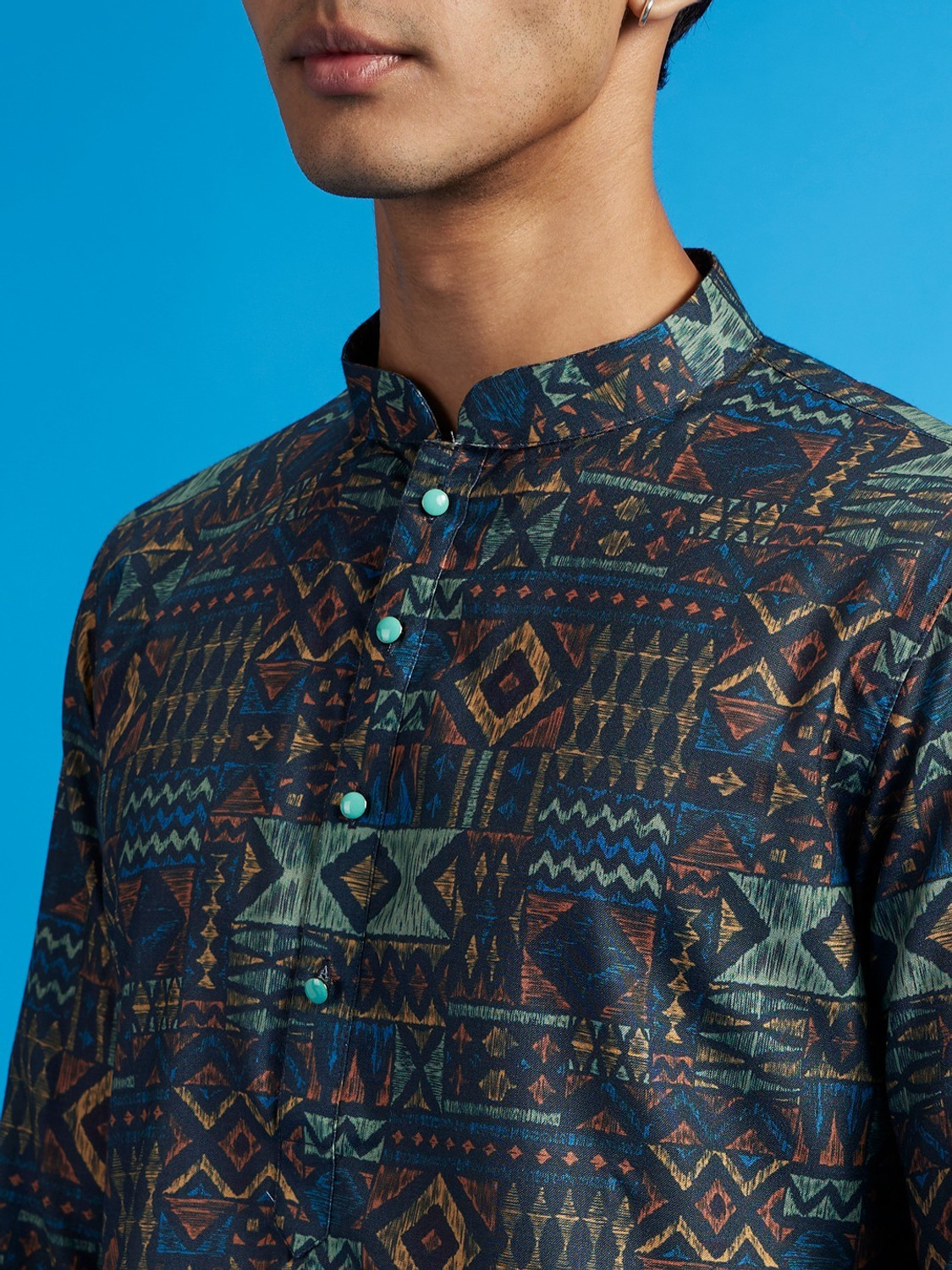 Image of DIWAS by Manyavar Men Printed Straight Kurta