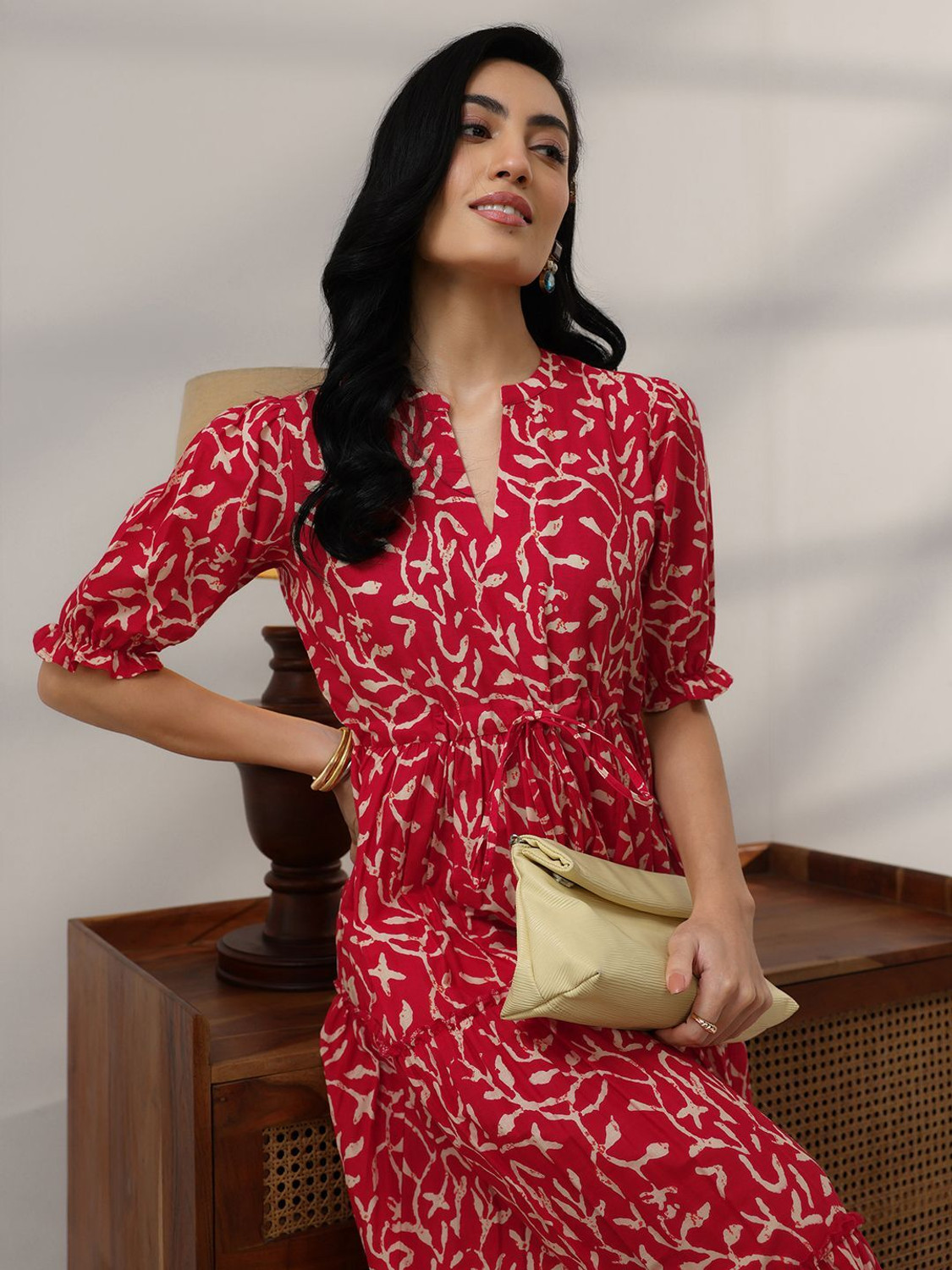 Image of LIBAS Women Printed Flared Kurta
