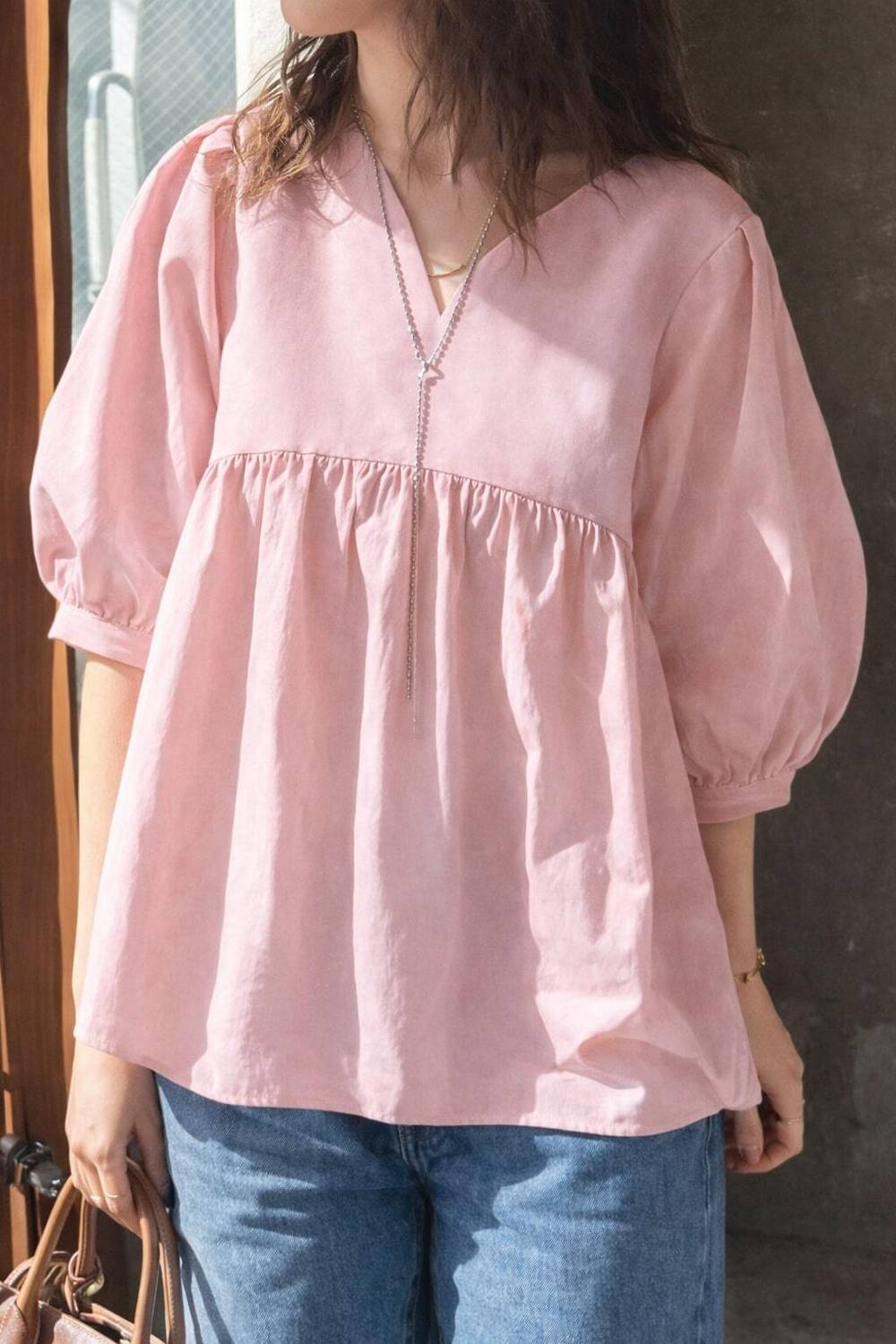 Rahi Trendz Women Solid Pink Tunic Kurta - Image 4