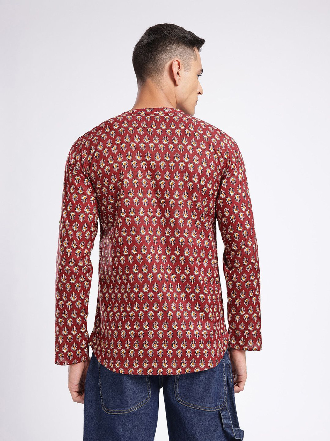 Image of Anouk Rustic Men Printed Straight Kurta