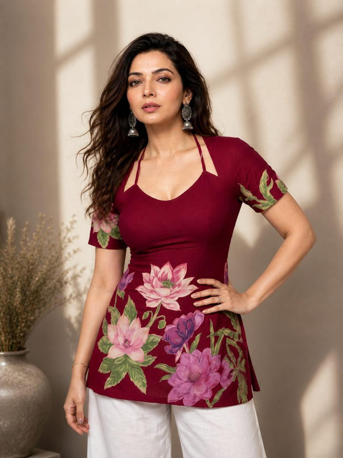 Image of Sheattire Women Floral Print Tunic Kurta