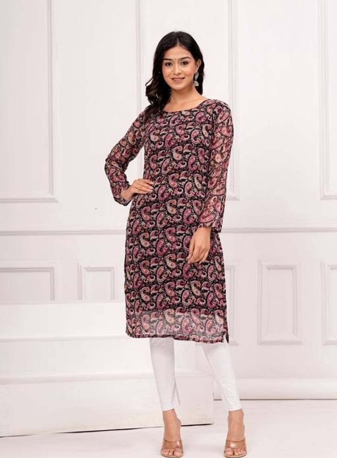 ADESHCREATIONN Women Paisley Straight Kurta