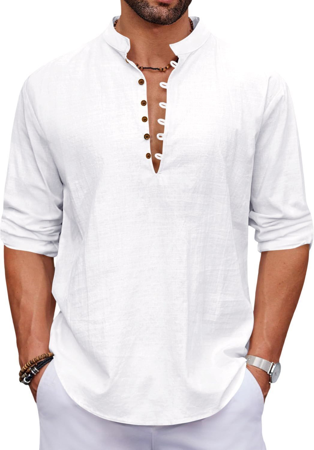 Image of ROYAL SCOUT Men Solid Straight Kurta