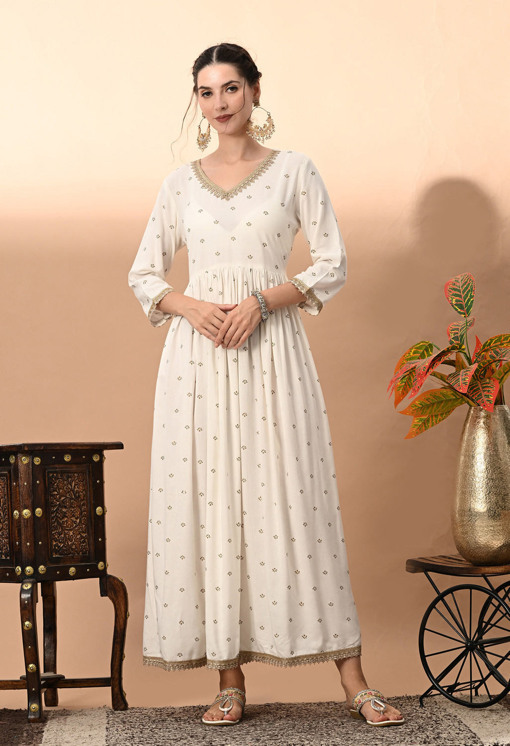 Image of vidhani Women Printed Anarkali Kurta