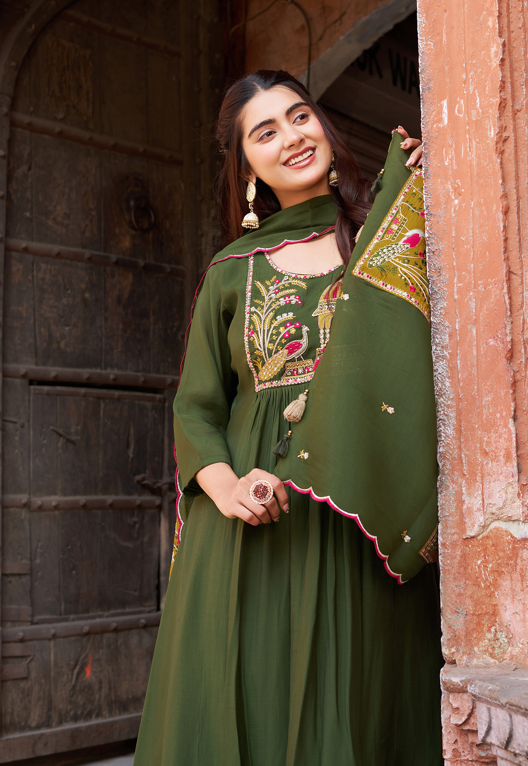 Image of Kodila Enterprise Women Embroidered Anarkali Kurta