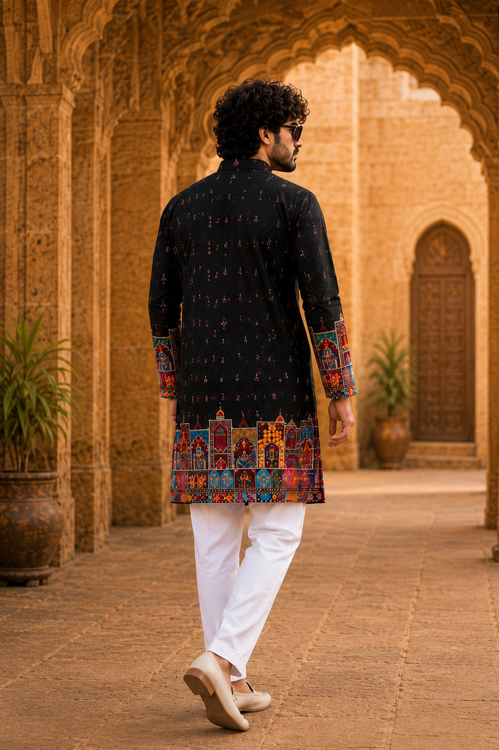 Image of fabzy Men Printed Straight Kurta